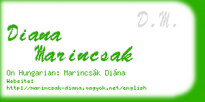 diana marincsak business card