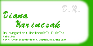 diana marincsak business card